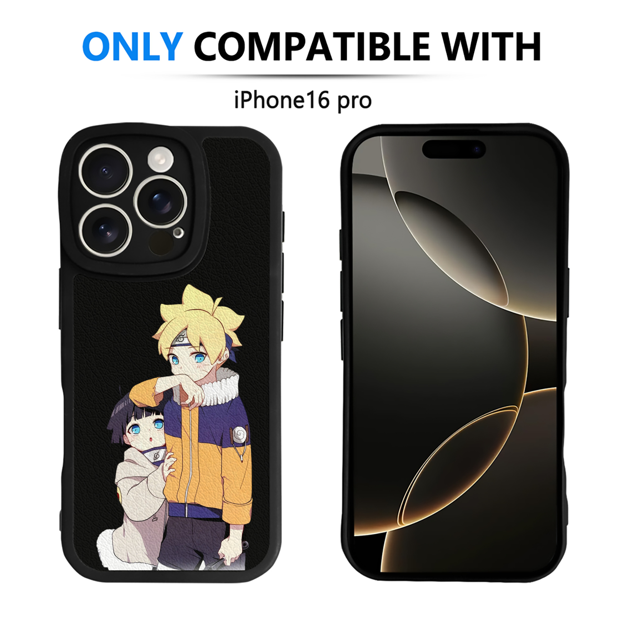 （画像用） NARUTO -ナルト- うずまき ボルト Uzumaki Boruto 【iPhone 16シリーズ対応】シリコンスマホケース（レザー調） 材質：シリコン